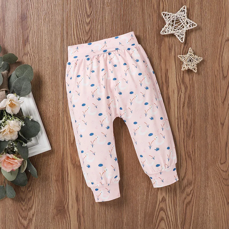 

4 Pieces Kids Infant Baby Clothes Suit Set Summer Flower Print O-Neck Short Sleeve Romper O-Neck Vest Pants Headband 0-24 Months