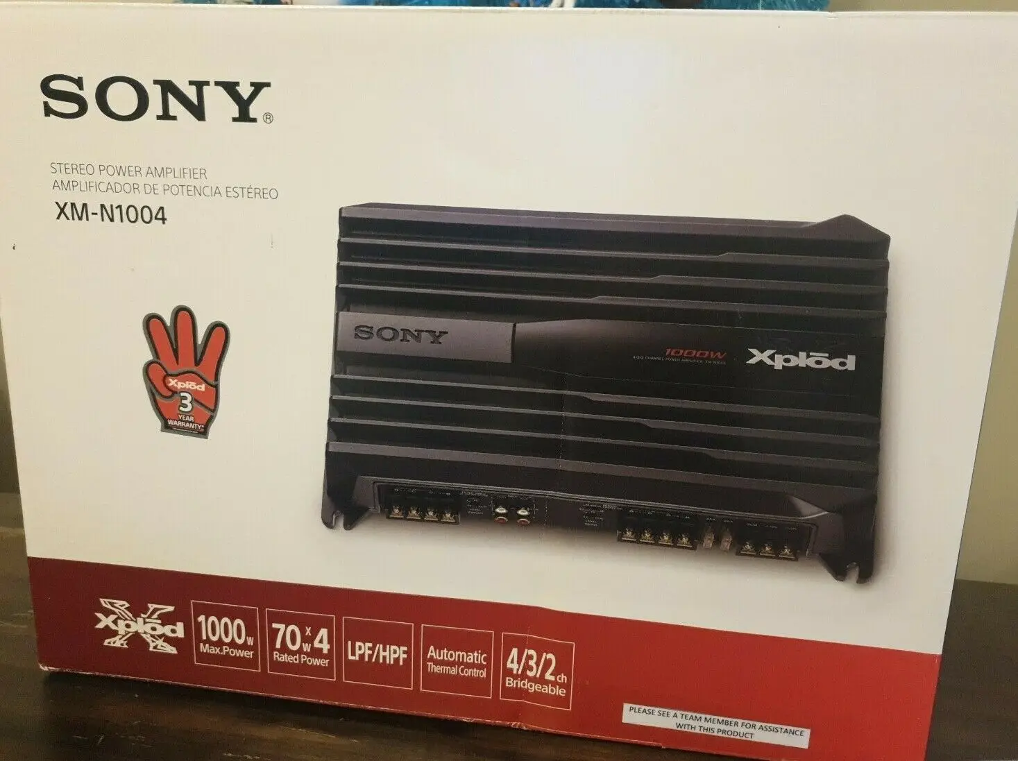 Бесплатная доставка 1 комплект SONY XM-N1004 4/3/2 каналов 1000 Вт XPIOD Стереоусилитель