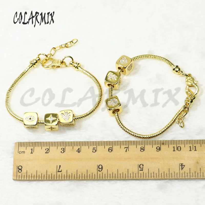 5 шт. кубические бусины браслеты смешанные ювелирные изделия амулеты аксессуары