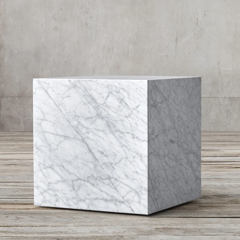 

TT, индивидуальный итальянский простой и натуральный мраморный Маленький журнальный столик венато, белый и каррарский, креативный квадратн...
