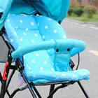 Детский толстый коврик для коляски, хлопковый дышащий вкладыш в горошек, подушка для сиденья коляски