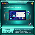 8 + 128G Android 10,0 для Toyota HIACE 2015-2018 автомобильное радио-навигация GPS IPS 4G WIFI Авторадио Carplay головное устройство 1280*720P без DVD