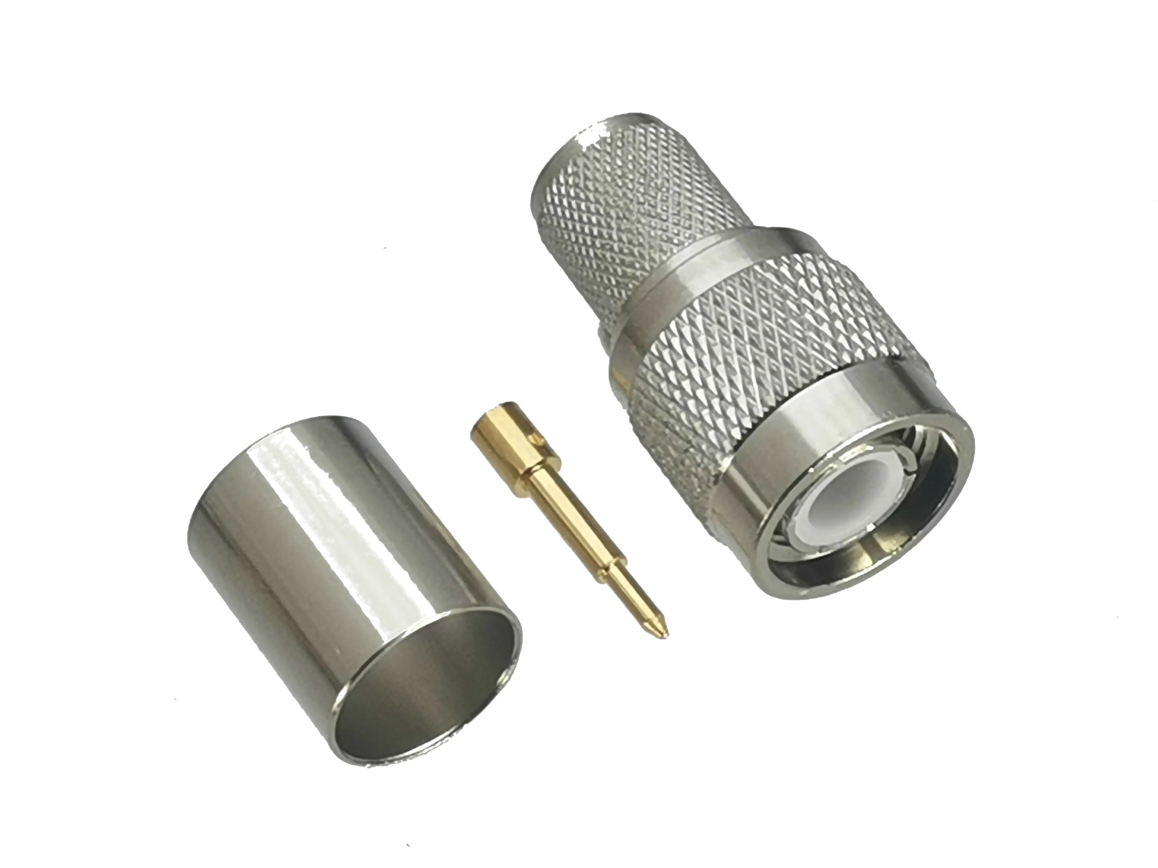 

10Pcs Connector TNC Male Plug Crimp RG8 LMR400 RG213 Cable RF Adapter Coaxial High Quanlity 50ohm Brass