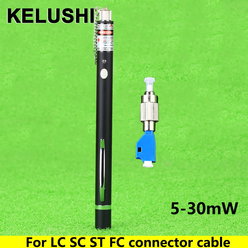 Новый лазерный тестер KELUSHI FTTH оптический в стиле ручки LC/FC/SC/ST адаптер
