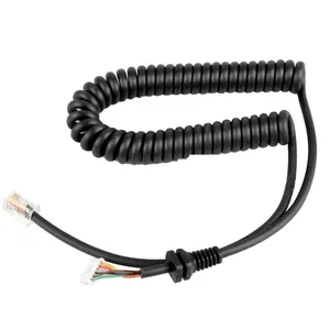 Автомобильный Ручной динамик микрофон Сменные микрофонные Кабели шнур провод для YAESU MH-48A6 для автомобиля радио Talkie Walkie Phone Spring Line