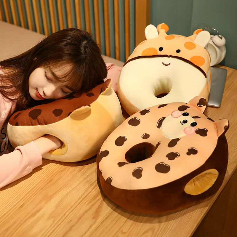 

Cartoon Giraffe Bear Dog Nap Pillow Stuffed Soft Back Cushion Funny Gifts For Kids Birthday