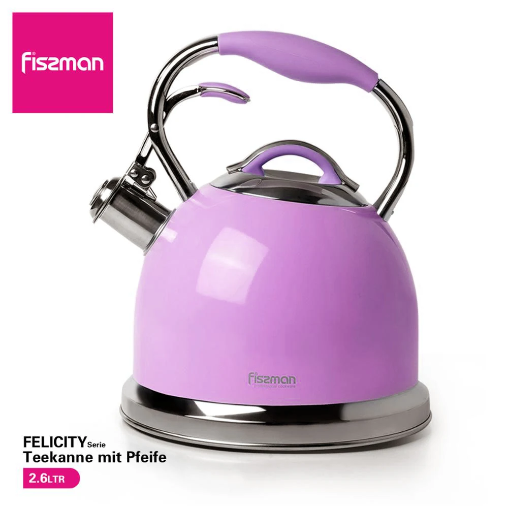Fussman 2.6L свистящий чайник для Воды Плита Индукционная нержавеющая сталь водонагреватель
