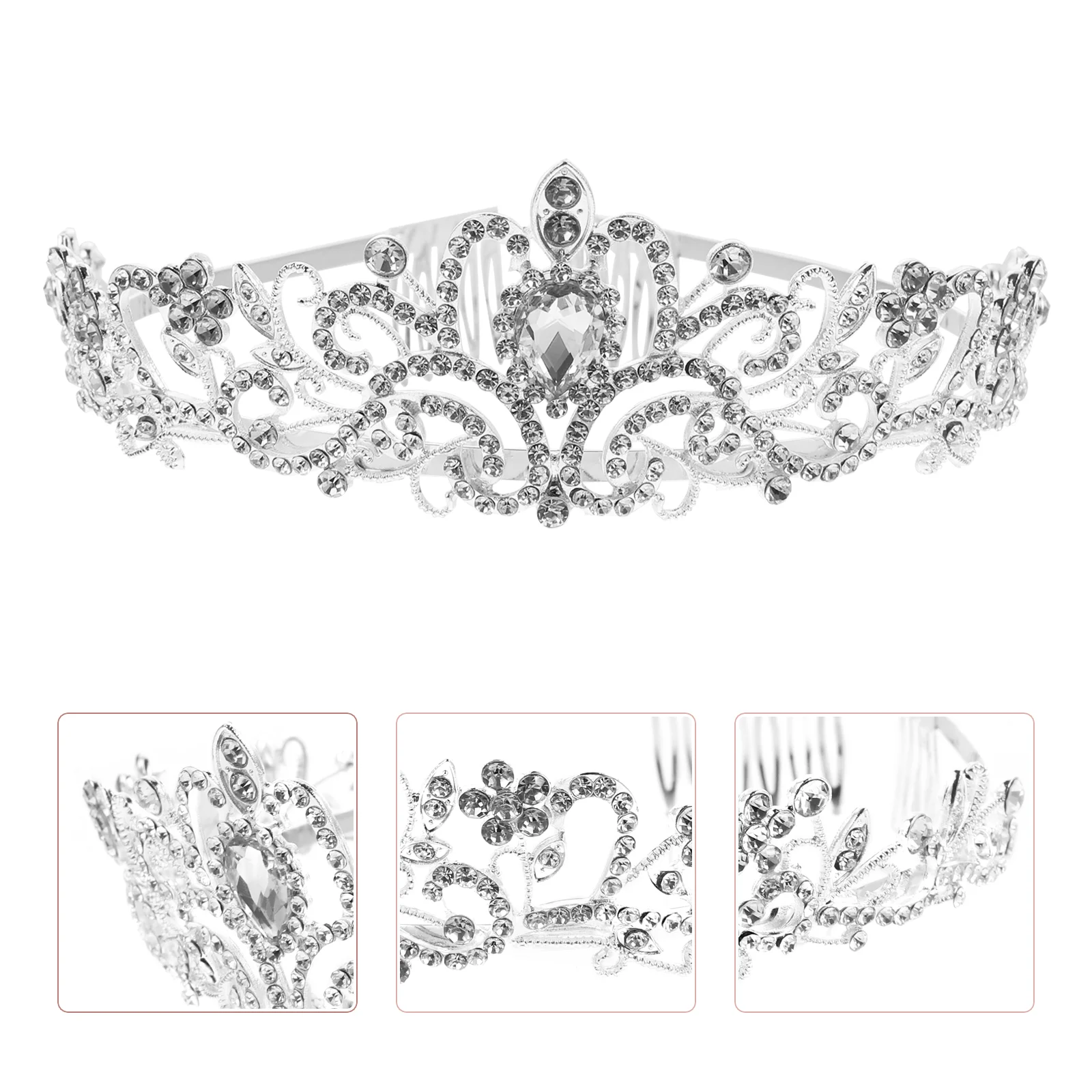 

1Pc Delicate Wedding Crown Headdress Bridal Elegant Hairwear Chic Hair Decor