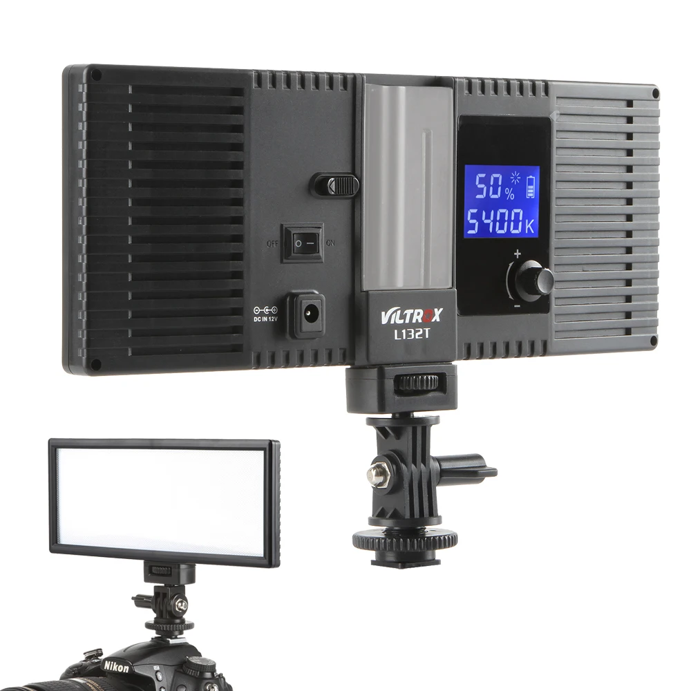 Viltrox L132T светодиодный светильник для видео ультра тонкий ЖК-дисплей двухцветный и затемненный DSLR студийный светодиодный светильник лампа панель для камеры DV видеокамеры