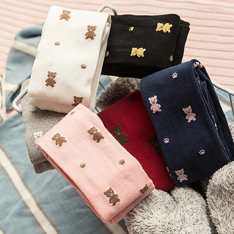 

Baby Girl Cute Bear Baby Tights Spring Cotton Toddler Pantyhose Autumn Cartoon Infant Stockings Stuff Children Kids Tights