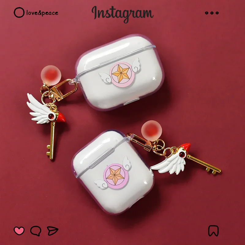 Прозрачный мягкий чехол Magic Wand для Airpods 1 2 Модный наушников Беспроводная Bluetooth