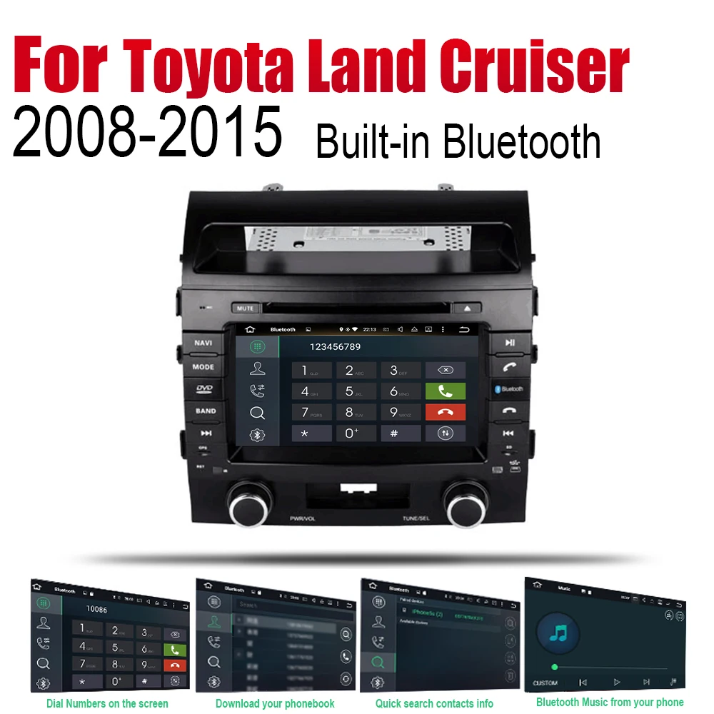 Автомагнитола ZaiXi 2 Din для Toyota Land Cruiser 2008 ~ 2015 GPS навигация BT Wi Fi карта мультимедийная