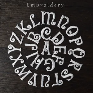Изысканная железная аппликация с 26 английскими буквами для торта, железная аппликация для одежды, аксессуар сделай сам, железная нашивка для свадебного платья