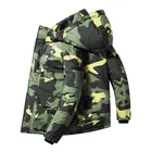 Мужской Камуфляжный пуховик, зимняя плотная теплая парка, повседневная облегающая куртка, теплое пальто на белом утином пуху, ветровка, куртка