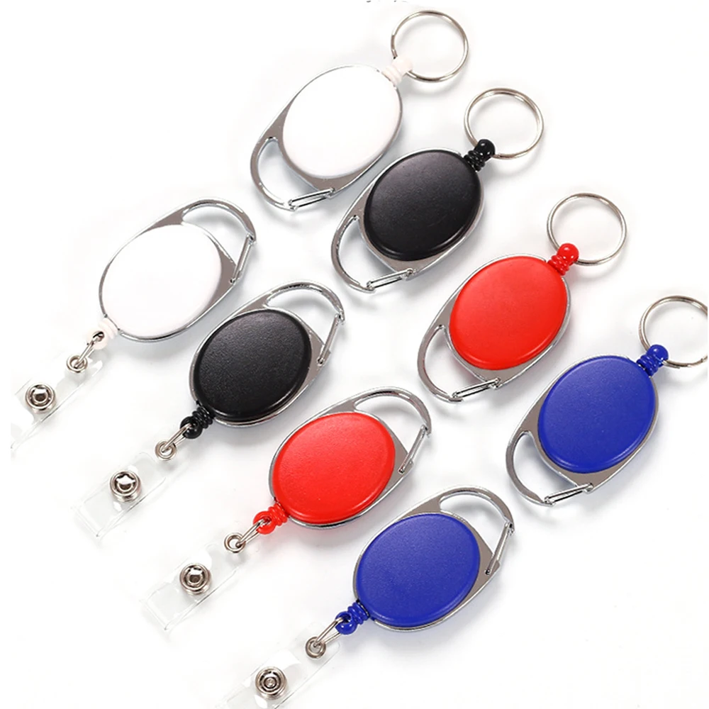 Овальный значок держатель для катушки пряжка задней крышки выдвижной брелок Id