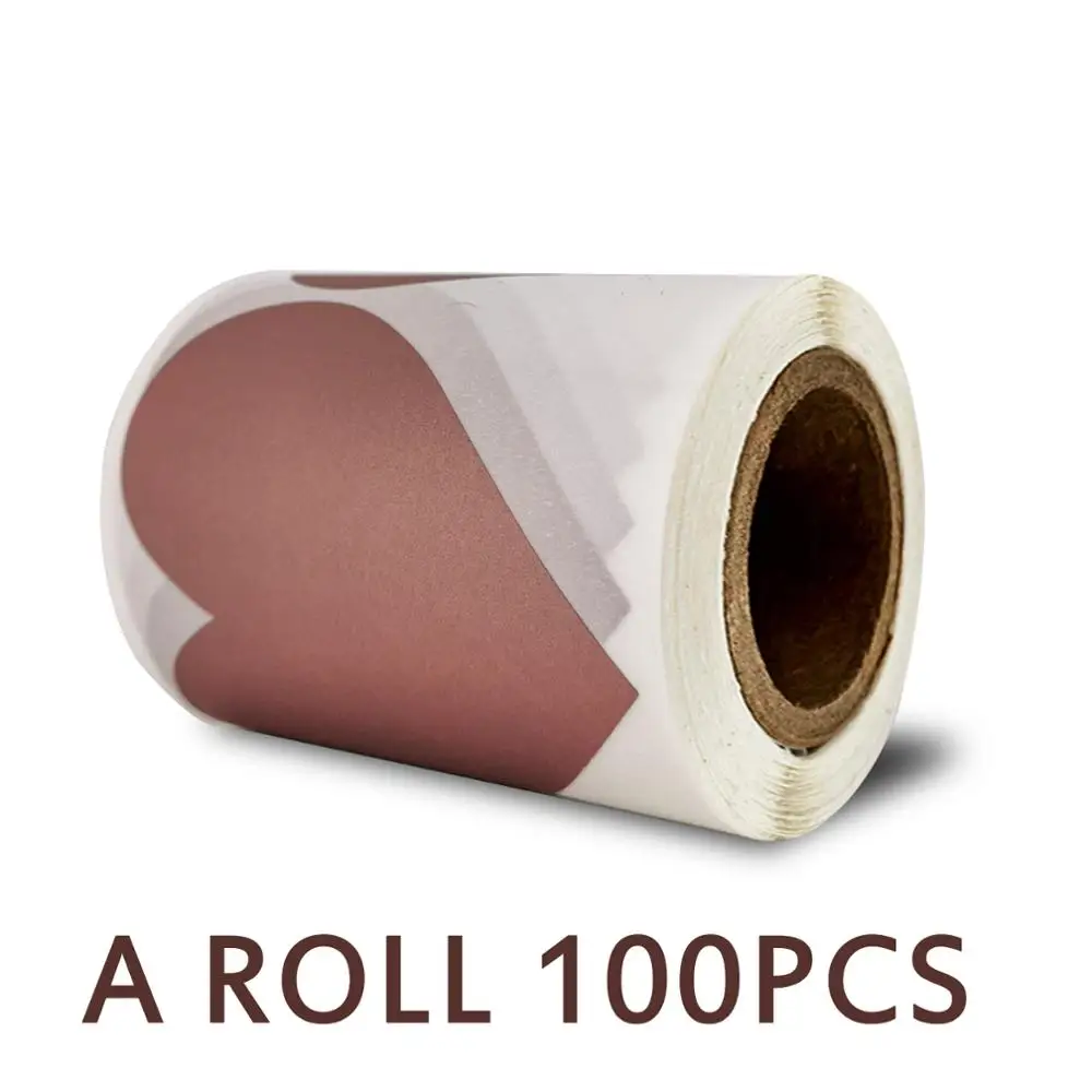 100 шт./рулон этикетки-наклейки в форме сердца | Игрушки и хобби