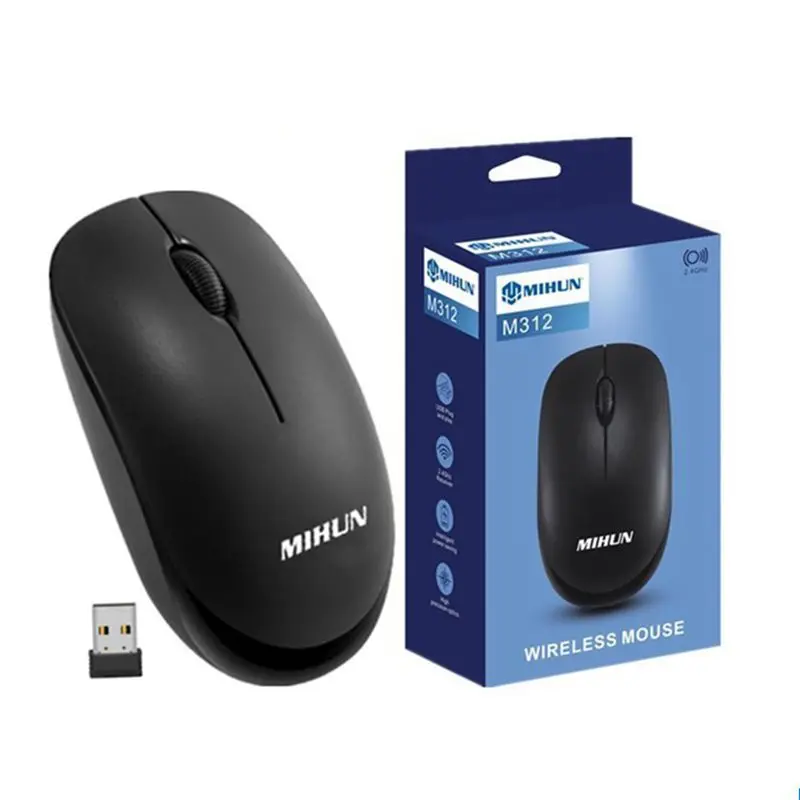 

Wireless Mouse Computer Mouse Wireless 2.4 Ghz Ergonomic Mause 1000 DPI 3 ButtonsUSB Optical Mice Mini Mute Mouse for Laptop PC