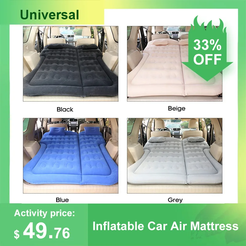 

Car Inflatable Bed Air Mattress Universal SUV Car Travel Sleeping Pad Outdoor Camping Mat Child Rear Exhaust Pad Car Rear Seat