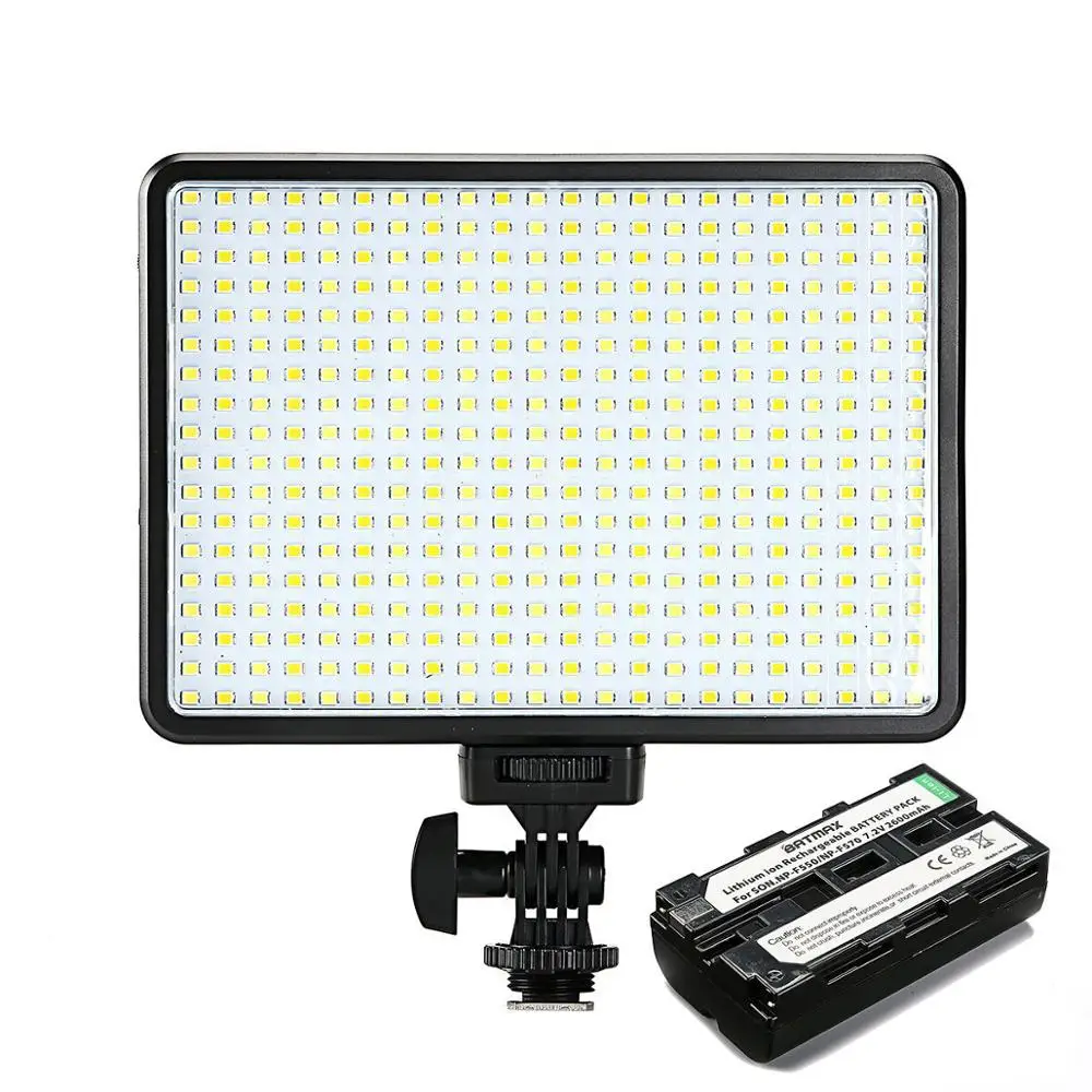

396 LED Bulbs Lighting Bi-Color & Dimmable Slim DSLR Video LED Light + F550 Battery+Charger for Canon Nikon Camera DV Camcorder