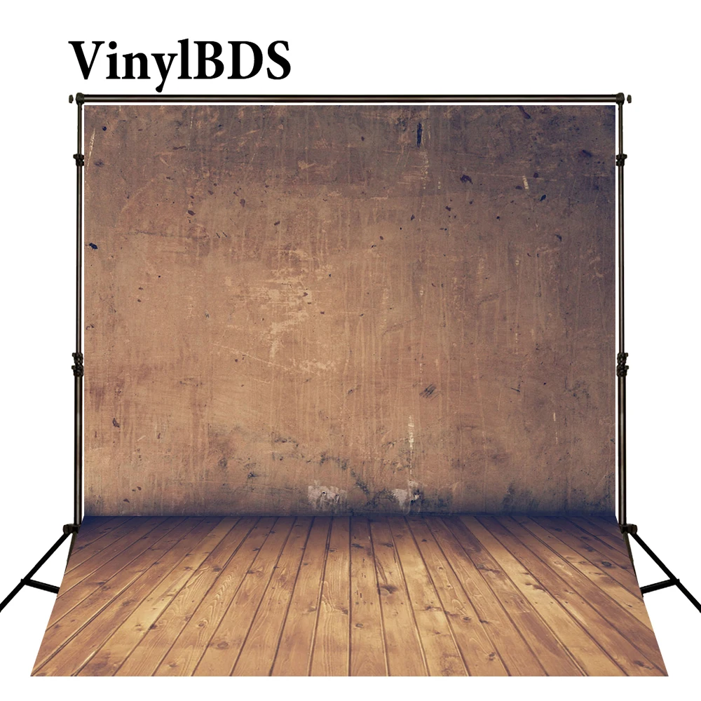 

VinylBDS Photography Backgrounds Newborn Baby Yellow Wooden Floor Fond Studio Photo Paint Rough Wall Backdrops For Photo Shoot