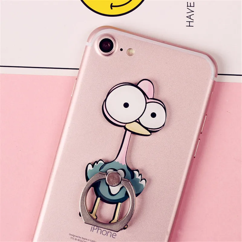 

Universal Cartoon Animal Finger Ring Mobile Phone Holder 360 Degree Phone Ring Metal Stand Holder For Iphone