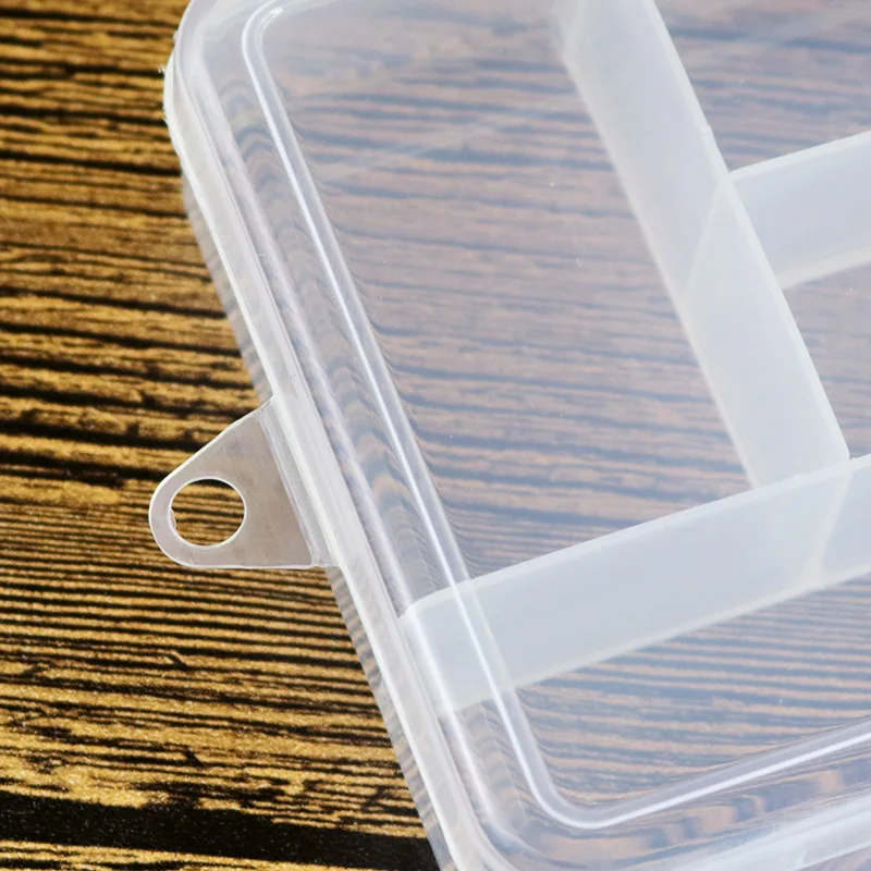 5 решеток простые прозрачные пластиковые отсеки ювелирный бисер органайзер