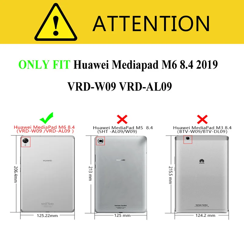 

Ultra Slim Smart PU Leather Case for Huawei MediaPad M6 2019 Lightweight Cover for Huawei MediaPad M6 8.4 inch Case + film + Pen