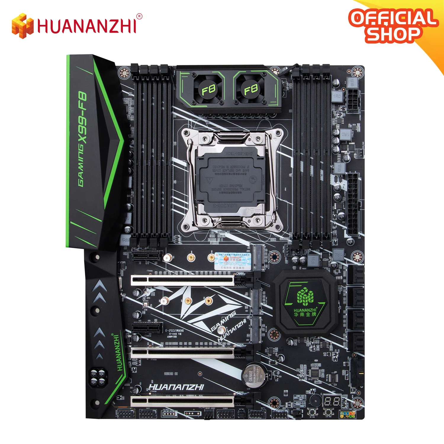 HUANANZHI X99 F8 материнская плата с MOS FanIntel Ксеон E5 LGA2011 3 все серии DDR4 rec NON ECC памяти NVME