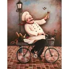 Квадратнаякруглая алмазная живопись сделай сам, алмазная вышивка Веселые повары, мультяшная мозаика для вышивки крестиком, стразы, украшение для кухни и дома