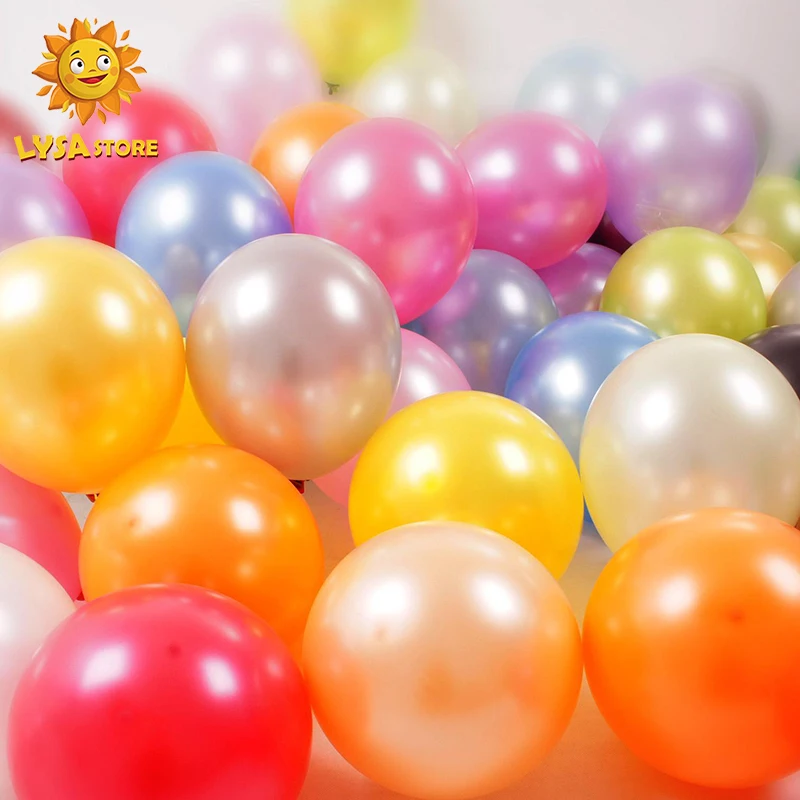 

10-12Inch Pearl Balloons Seven Colors Birthday Decorations Scene Layout Surprise Proposal Party It's Shining Globos Wedding