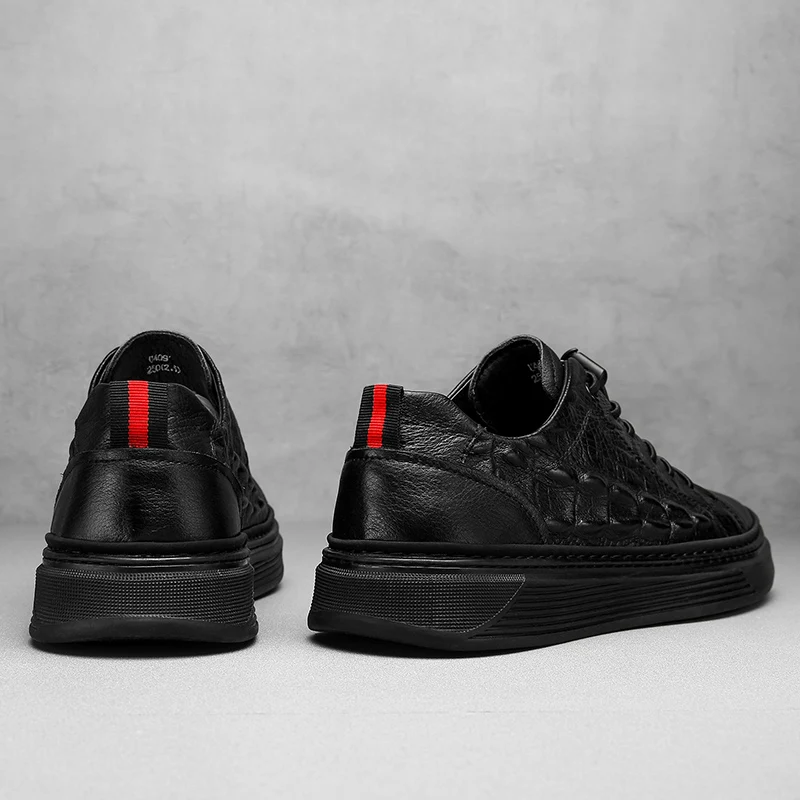 Кроссовки мужские легкие с крокодиловым узором Повседневная Удобная дышащая