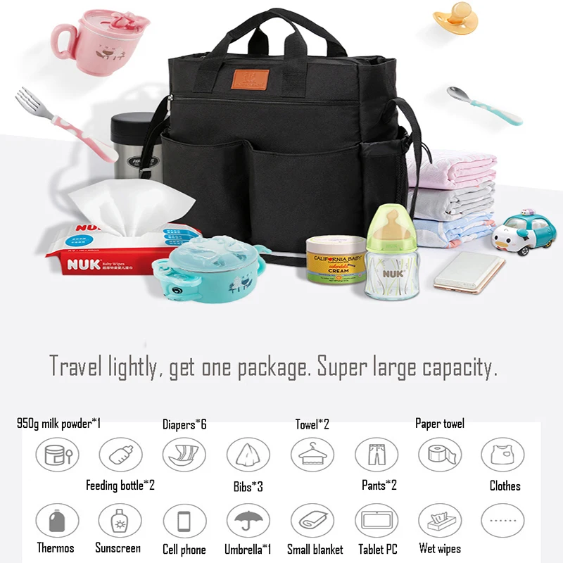 

Baby Nappy Bags Backpack Stroller Hanging Bag Stroller Organizer Maternity Baby Mummy Bags Messenger Travel Bag Large Diaper Bag