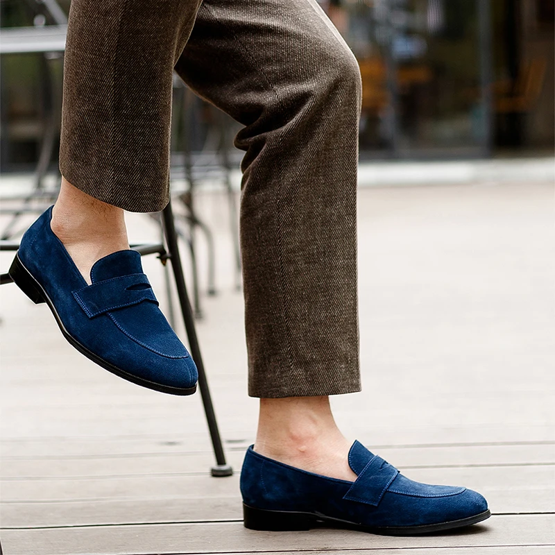 2020 Бесплатная доставка Мужские повседневные кожаные лоферы ручной работы