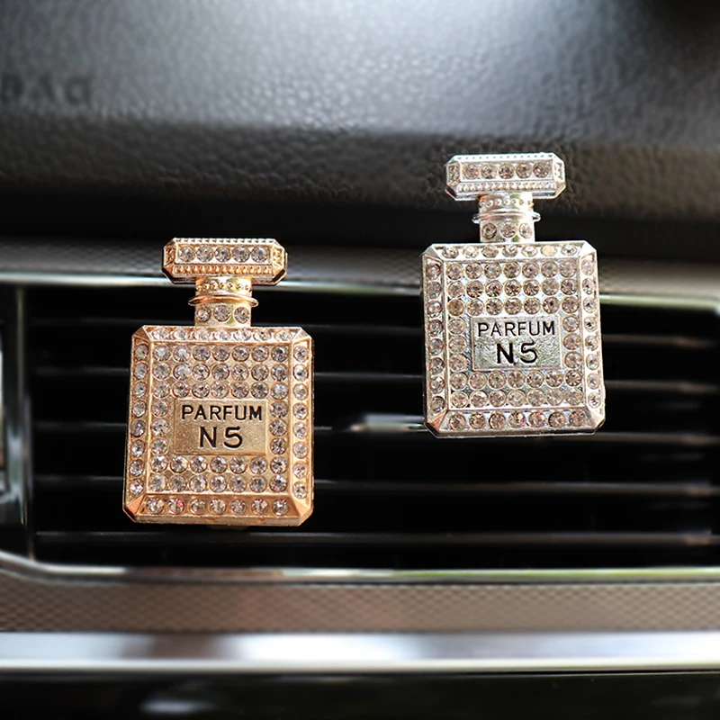 

Car Aroma Diffuser Car Accessories Diamond Perfume Bottle Decor For Car Air Vent Clip Air Freshener In Auto Interior Decoration
