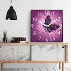 Алмазная живопись бабочка часы картина Diy Алмазная вышивка мозаика Стразы наборы ручной работы узор животных новый домашний декор