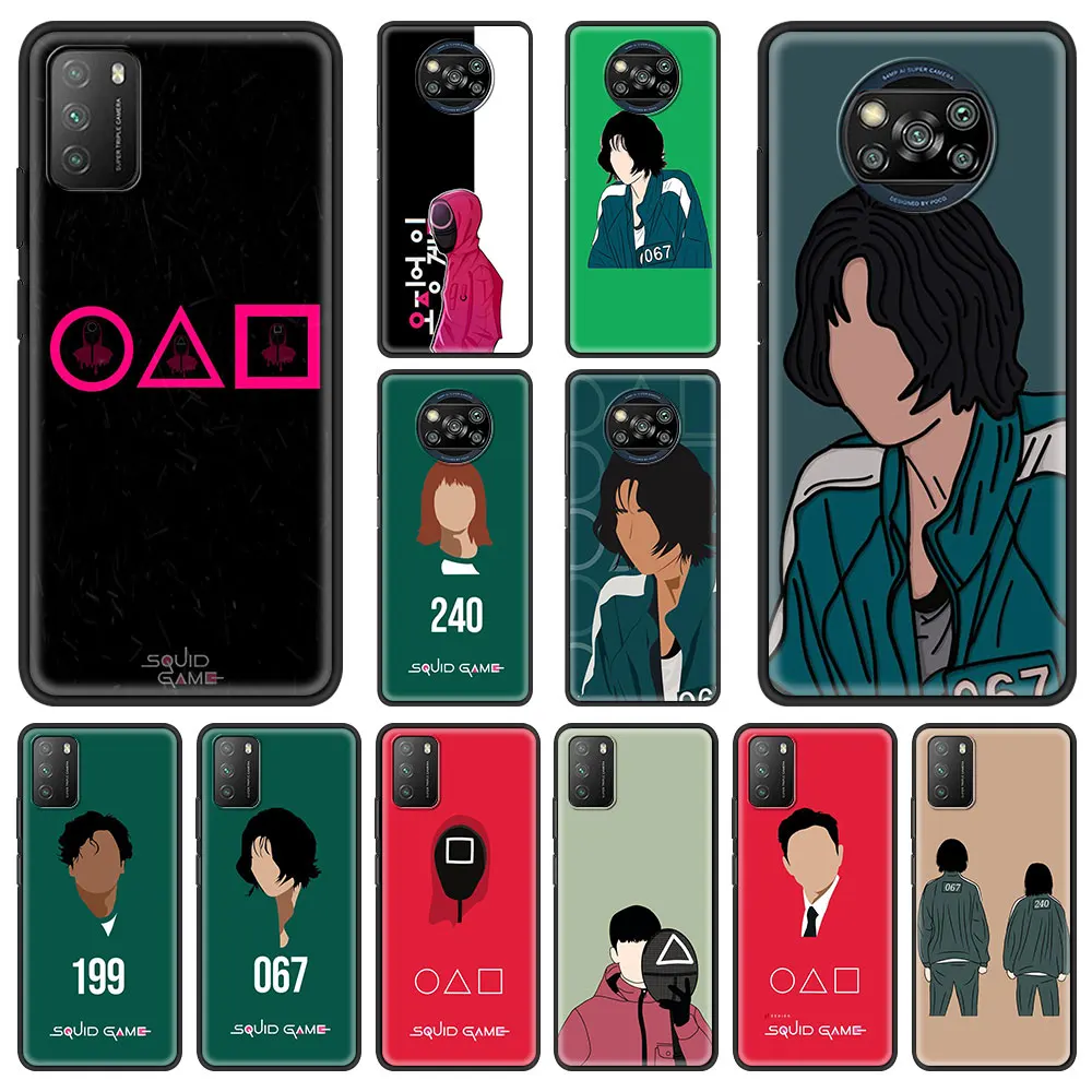 

Роскошный чехол для телефона с принтом "игра кальмар", "круглая шесть", 067, для Xiaomi Poco X3 NFC M3 F3 Mi Note 10 Lite 11 10T Pro 5G 9T, мягкий черный Чехол, оболочка