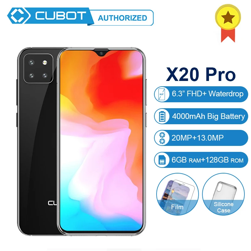Cubot X20 Pro Android 9 0 6 ГБ + 128 Гб 3 дюйма 1080*2340 MT6771 восьмиядерный смартфон с тройной