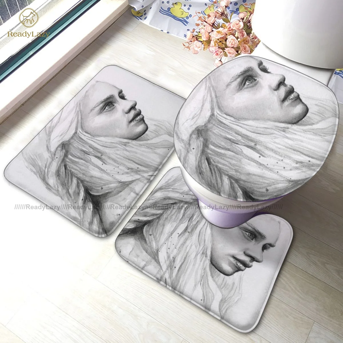 Коврик для ванной Dragon мягкий набор из 3 предметов комнаты винтажный коврик