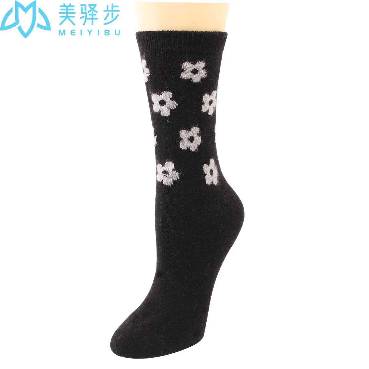 12 Pairs Per Set Factory Wool Socks Winter Wool Stockings Small Flowers Hot Sales Women Wool Socks