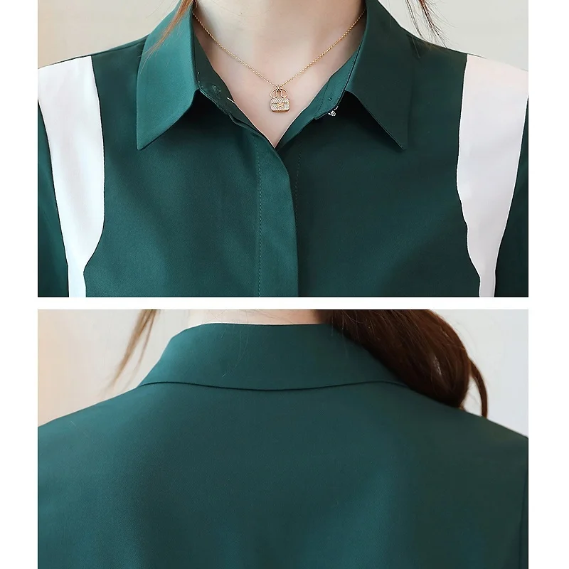 Womens Tops and Blouses Long Sleeve Top Chiffon Shirts Blouse Plus Size Blusa Feminina