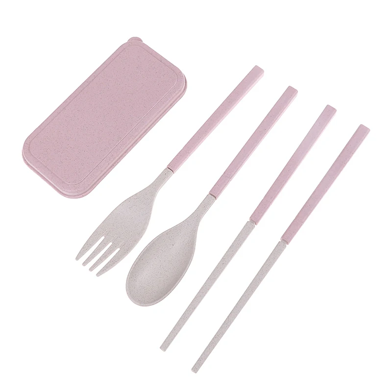 3 шт./компл. милые портативные дорожные столовые приборы для взрослых вилка из