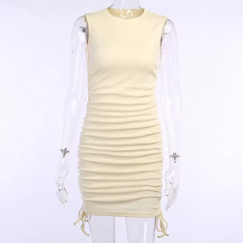 

Sexy female one-piece strappy swimsuit solid strap swimsuit push-ups ladies one-piece skirt swimsuit beige