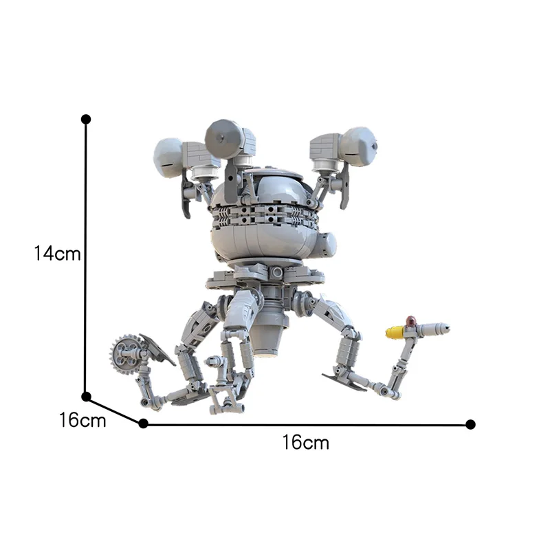 

MR.Handy Robot Game Characters Bricks Radiation Refuge Mechanic Model Building Block High-tech Educational Toys For Children