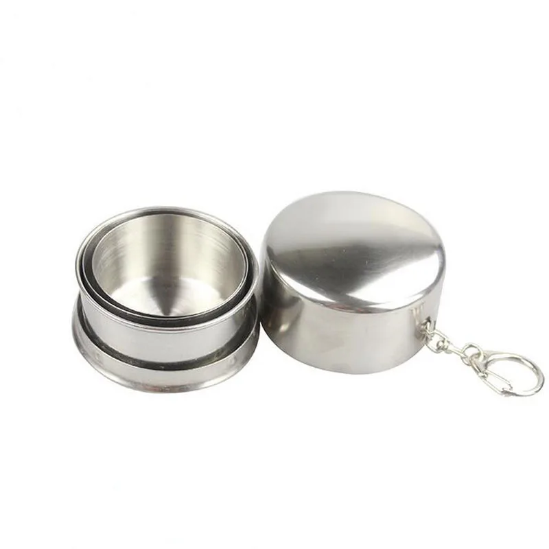 Походная Складная портативная чашка уличная дорожная кружка из нержавеющей