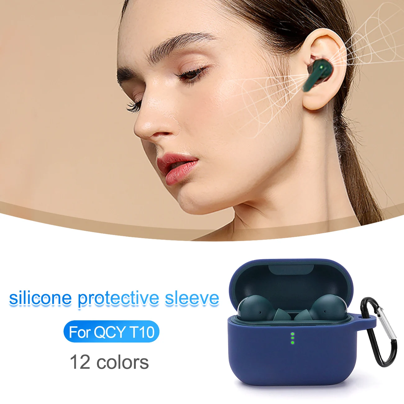 

Silicone Soft Case Protective Skin Cover For QCY T10 Earphone Protective Case Bluetooth Earphones Shockproof Cover Shell Coque