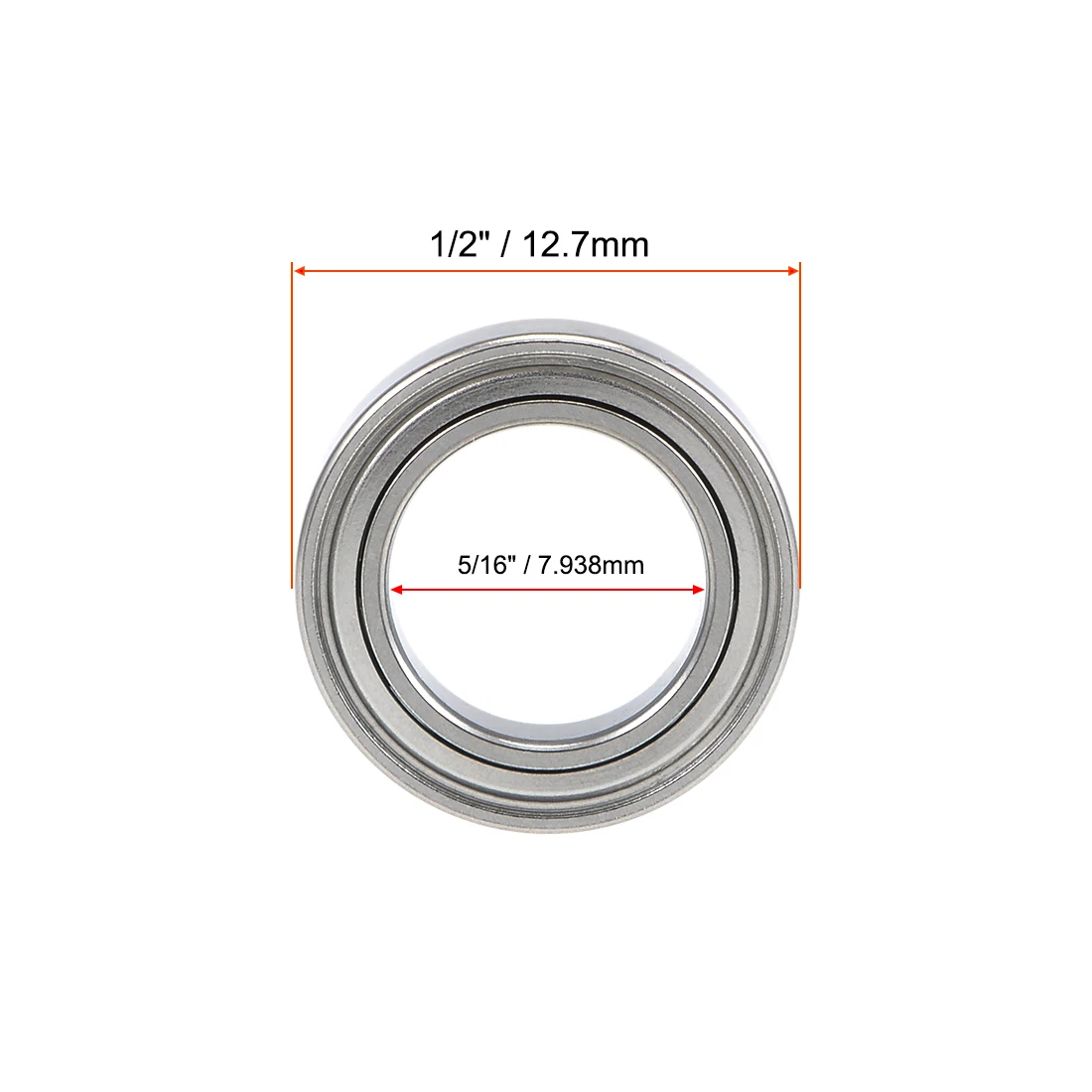 

uxcell R1810ZZ Deep Groove Ball Bearing 5/16"x1/2"x5/32" Shielded Z2 Lever Bearings 2pcs
