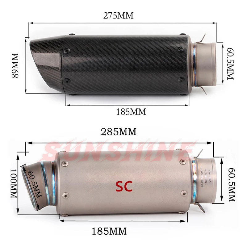 Глушитель для выхлопных газов мотоцикла глушитель из углеродного волокна и