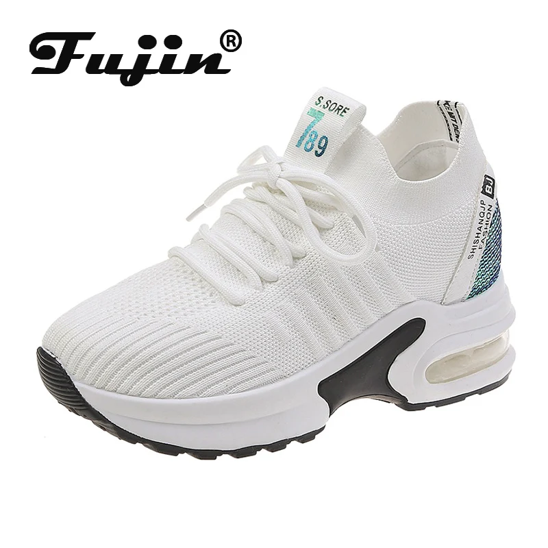 Fujin/Модная женская обувь на платформе Дышащие кроссовки Спортивная Женские носки