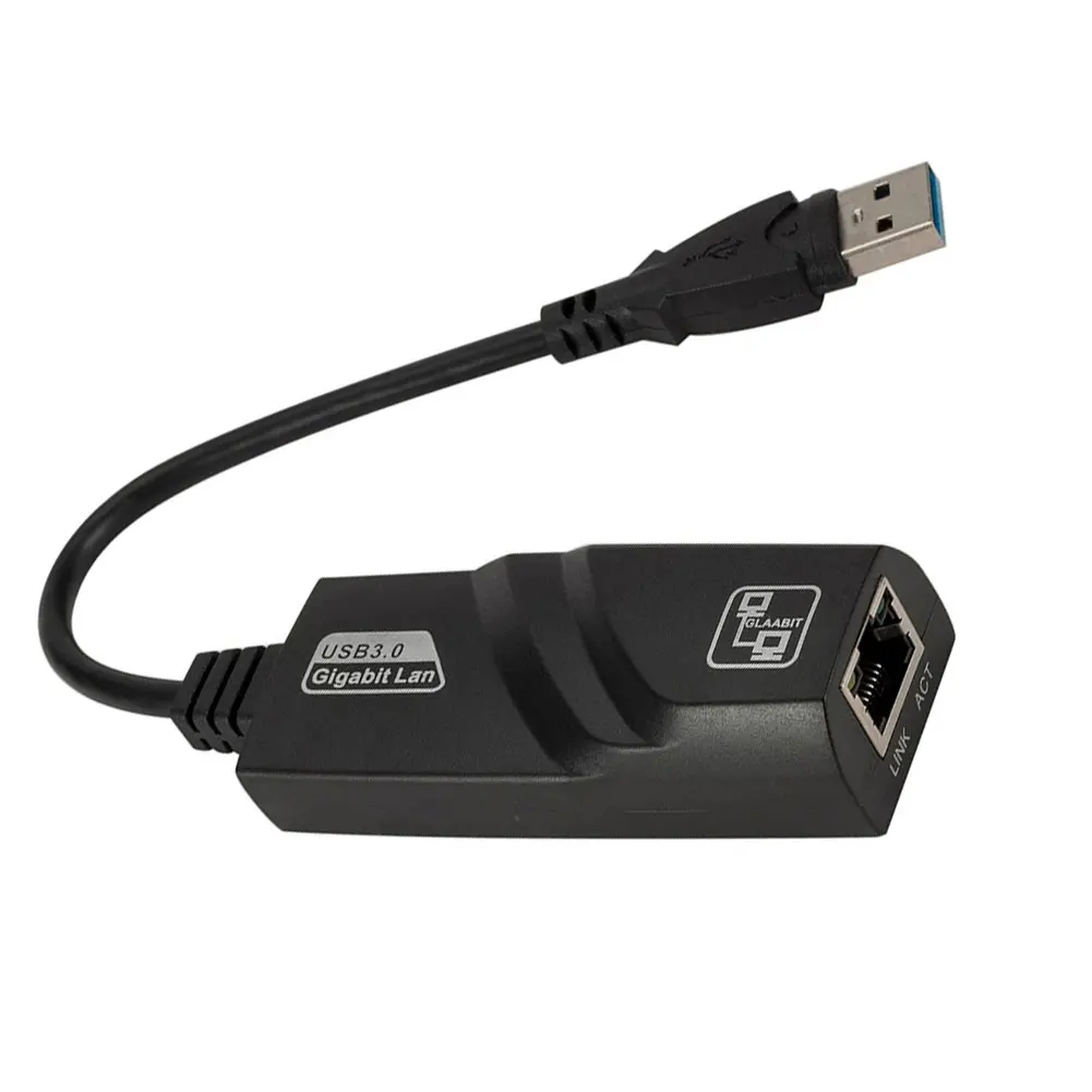 

High Quality Wired USB 3.0 Ethernet Adapter Network Card To Gigabit Ethernet RJ45 LAN (10/100/1000) Mbps Network Adapter For PC
