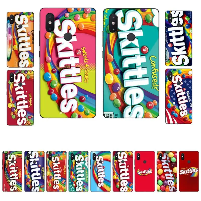 

Yinuoda Skittles Sweet Sour Fruit Candies Phone Case for Xiaomi mi 8 9 10 lite pro 9SE 5 6 X max 2 3 mix2s F1